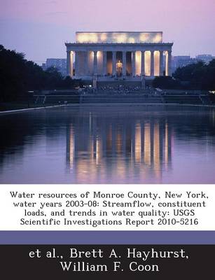 Book cover for Water Resources of Monroe County, New York, Water Years 2003-08