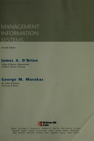 Cover of Management Information Systems for the Global Enterprise