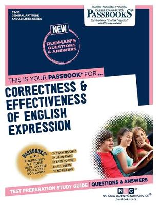 Book cover for Correctness & Effectiveness of English Expression (CS-35)