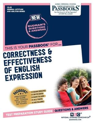 Book cover for Correctness & Effectiveness of English Expression (Cs-35)