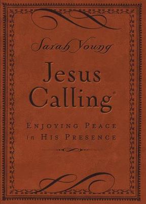 Book cover for Jesus Calling, Small Brown Leathersoft, with Scripture references*