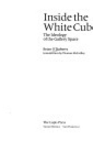 Cover of Inside the White Cube