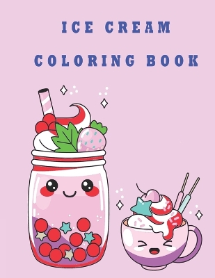 Book cover for Ice Cream coloring book