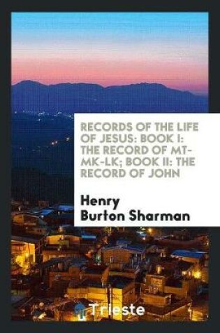 Cover of Records of the Life of Jesus