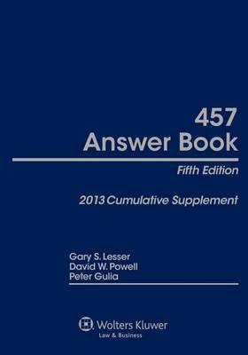 Book cover for 457 Answer Book 5e 2013 Cumulative Supplement
