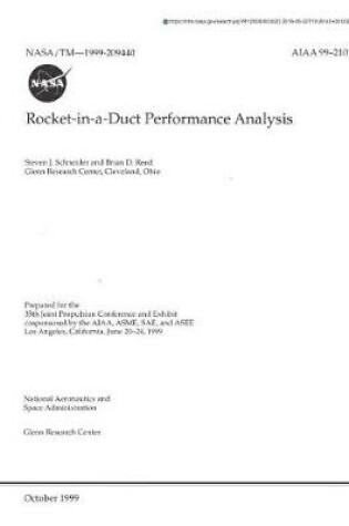 Cover of Rocket-In-A-Duct Performance Analysis