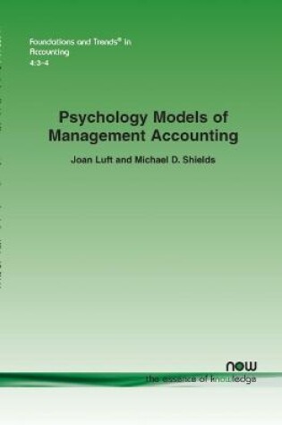 Cover of Psychology Models of Management Accounting