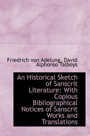 Cover of An Historical Sketch of Sanscrit Literature