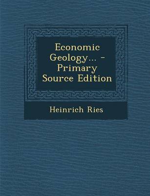 Book cover for Economic Geology... - Primary Source Edition