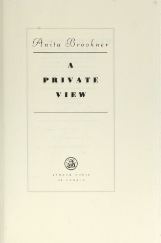 Cover of A Private View