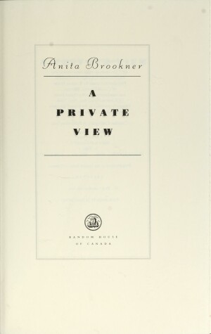 Cover of A Private View