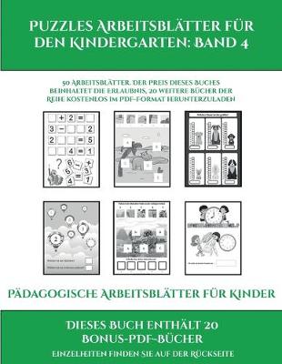 Cover of Pädagogische Arbeitsblätter für Kinder (Puzzles Arbeitsblätter für den Kindergarten