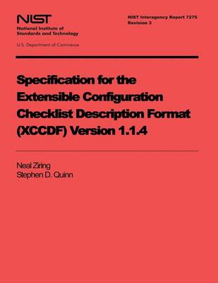 Book cover for Specification for the Extensible Configuration Checklist Description Format (XCCDF) Version 1.1.4