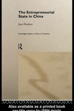 Cover of The Entrepreneurial State in China