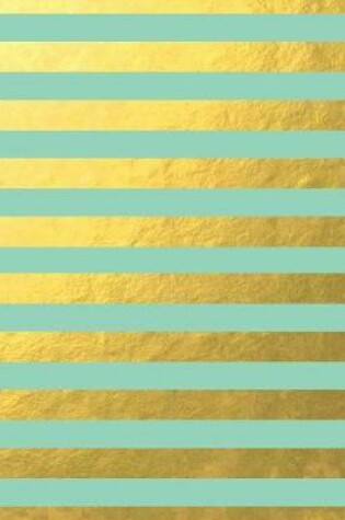 Cover of Mint Green Gold Stripes Notebook