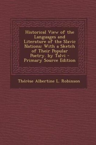 Cover of Historical View of the Languages and Literature of the Slavic Nations