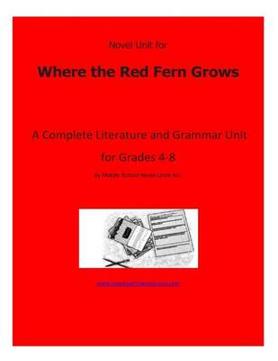 Book cover for Novel Unit for Where the Red Fern Grows