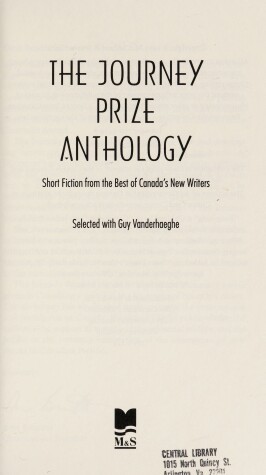 Cover of Journey Prize Anthology