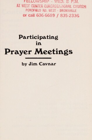 Cover of Participating in Prayer Meetings