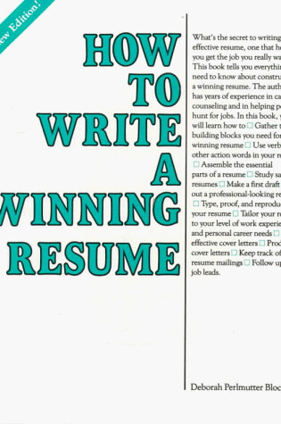 Cover of How to Write a Winning Resume