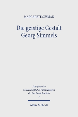 Cover of Die geistige Gestalt Georg Simmels