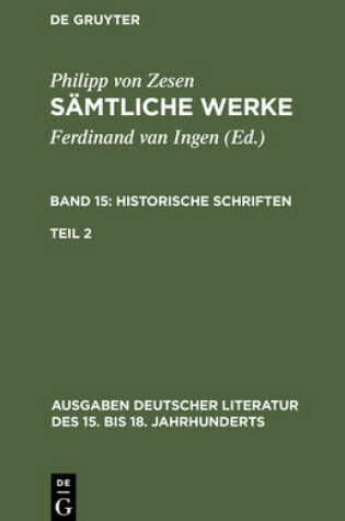 Cover of Samtliche Werke. Bd 15