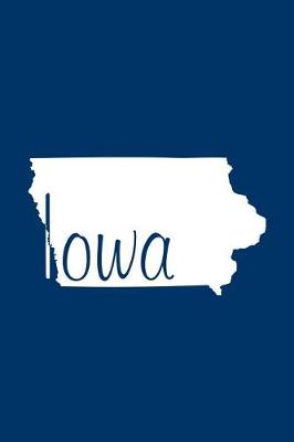 Book cover for Iowa - Navy Blue Lined Notebook with Margins