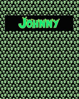 Book cover for 120 Page Handwriting Practice Book with Green Alien Cover Johnny