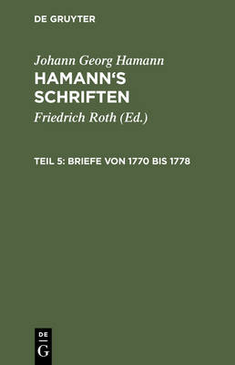 Book cover for Briefe Von 1770 Bis 1778