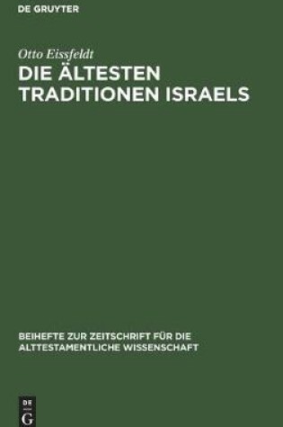 Cover of Die AEltesten Traditionen Israels