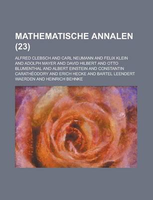 Book cover for Mathematische Annalen (23)