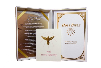 Cover of Hand-Size KJV Memorial Bible - White Keepsake