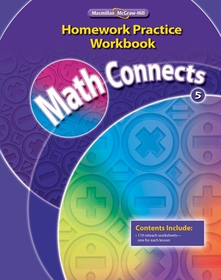 Cover of Math Connects, Grade 5, Homework Practice Workbook