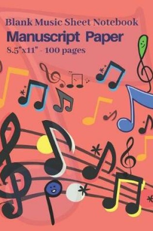 Cover of Blank Music Sheet Notebook, Manuscript Paper