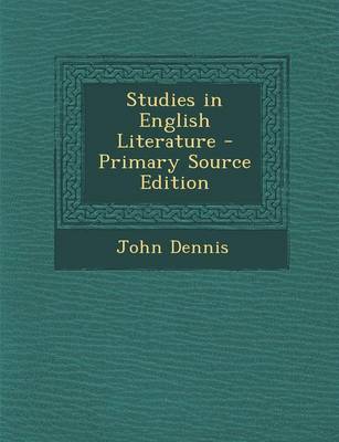 Book cover for Studies in English Literature - Primary Source Edition