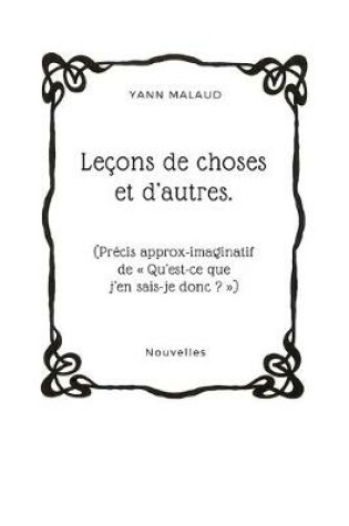 Cover of Leçons de choses et d'autres