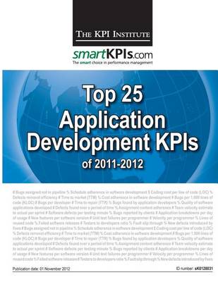 Book cover for Top 25 Application Development KPIs of 2011-2012