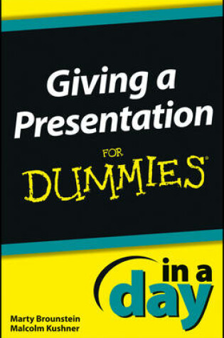 Cover of Giving a Presentation In a Day For Dummies