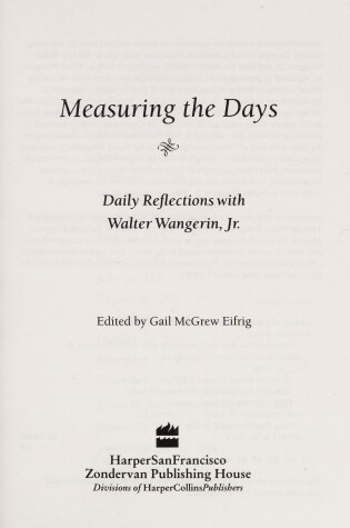 Cover of Measuring the Days