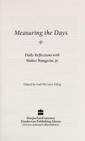 Book cover for Measuring the Days