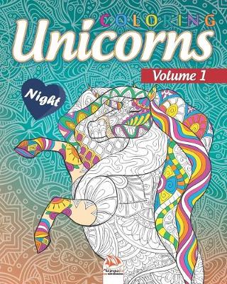Book cover for Coloring Unicorns 1 - night