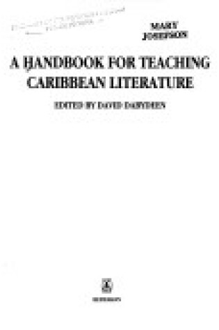 Cover of A Handbook for Teaching Caribbean Literature