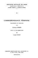 Cover of Correspondance Feminine