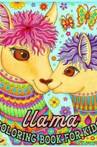 Cover of llama COLORING BOOK FOR KIDS