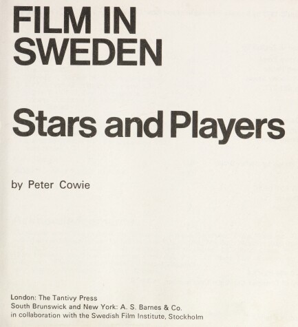 Book cover for Film in Sweden