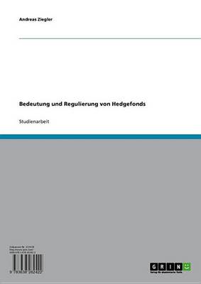 Book cover for Bedeutung Und Regulierung Von Hedgefonds