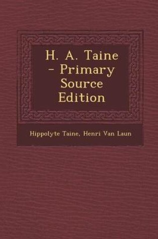 Cover of H. A. Taine