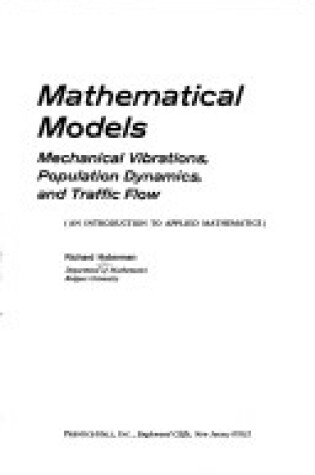 Cover of Mathematical Models