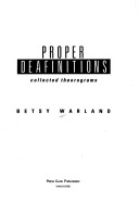 Book cover for Proper Deafinitions