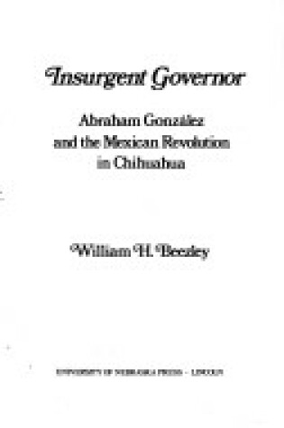 Cover of Insurgent Governor